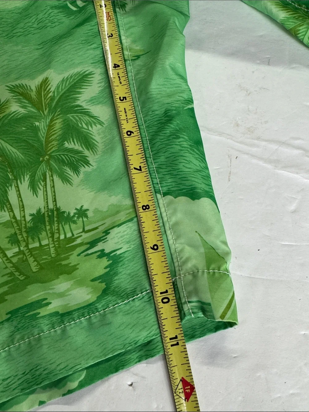 Tommy Bahama green tropical print Orange Mesh Relax Label Swim Shorts 38 beach